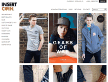Tablet Screenshot of insertcoinclothing.com